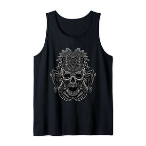 Aztec Skull Cool Death's Head Skeleton Inca Maya Gift Idea Tank Top